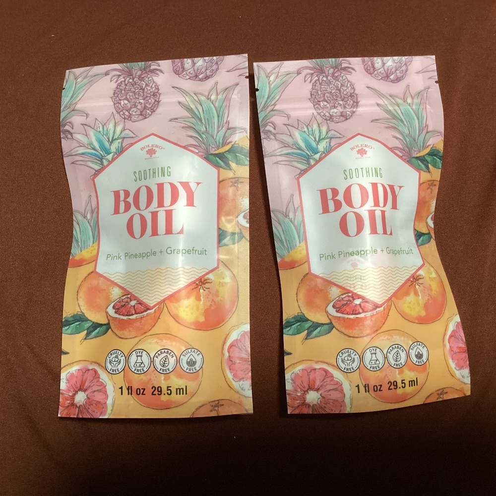 Bolero Soothing Body Oil Pink Pineapple + Grapefruit 1 fl oz/29.5 ml New